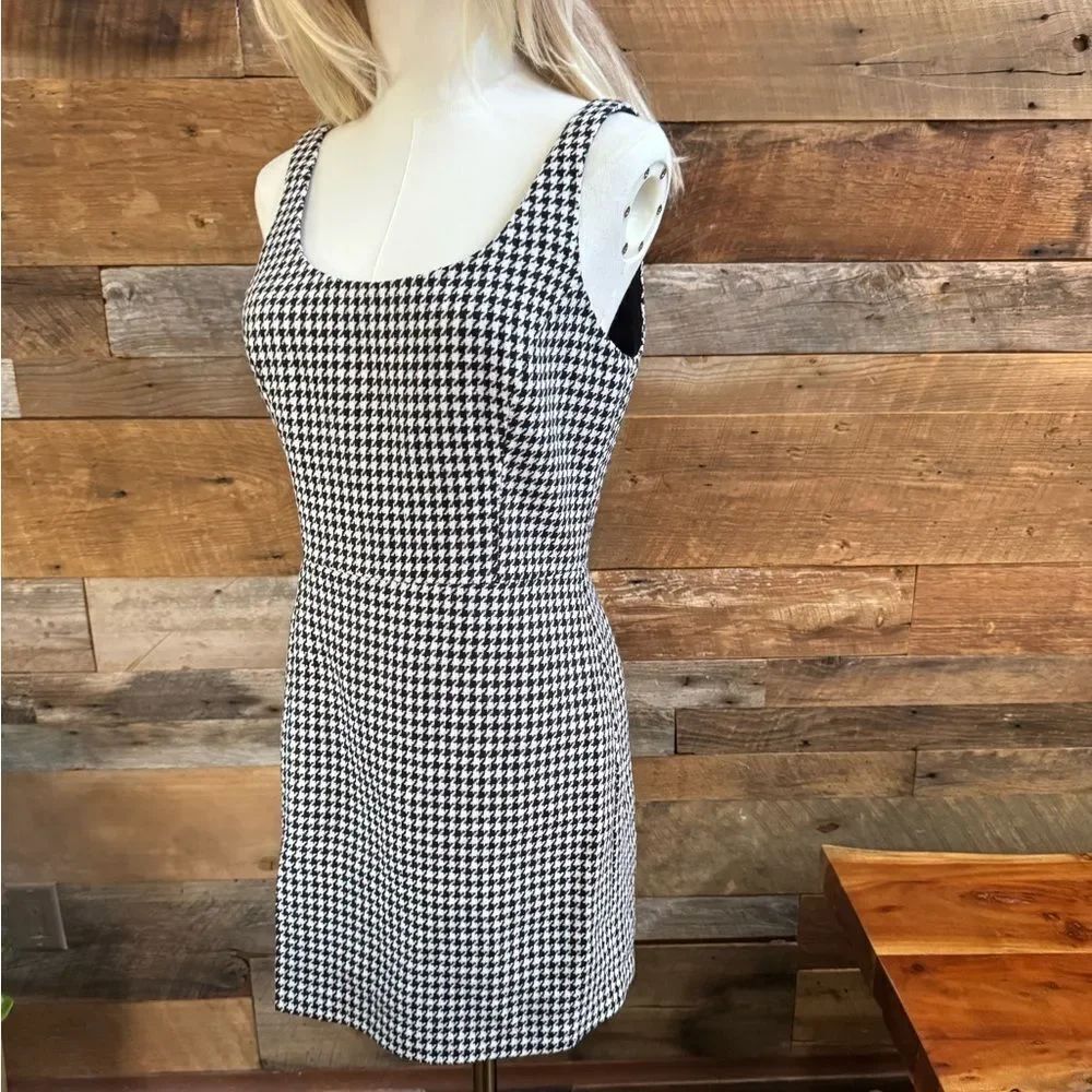 Amanda Uprichard Houndstooth Mini Dress – Size M
